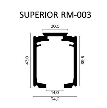 Trilho para sistema de porta de passagem RO 82